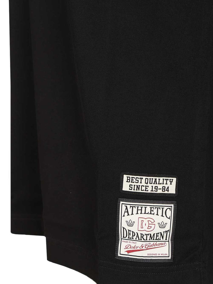 Dolce & Gabbana Cotton  With Embroidery T-Shirt - Black | a3ffd25bebdfa7f32b82cf4597ea77d118852bc3