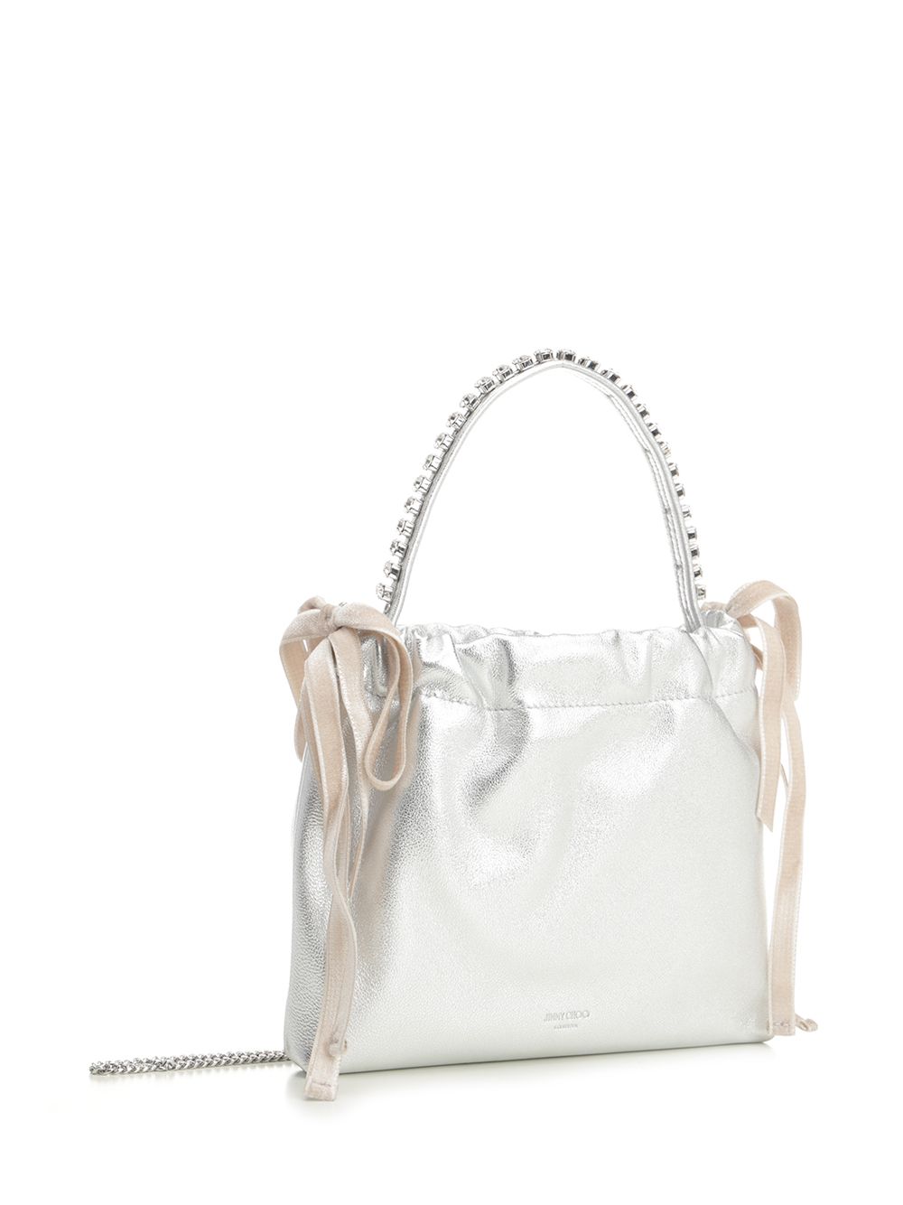 Jimmy Choo Mini Drawstring Bag Handbags - Silver | a127bd35e463f71236ee158fea3c51ef5bc84835