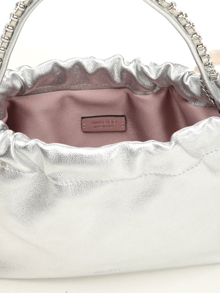 Jimmy Choo Mini Drawstring Bag Handbags - Silver | ba1978fe75742a7ed55a9fcf62791b09e08f0f4d