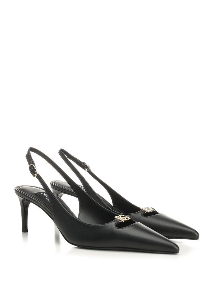 Dolce & Gabbana Slingback In Nappa Pumps - Black | e82830ea27631bb0d2a6645858c1b1a5a73c1521