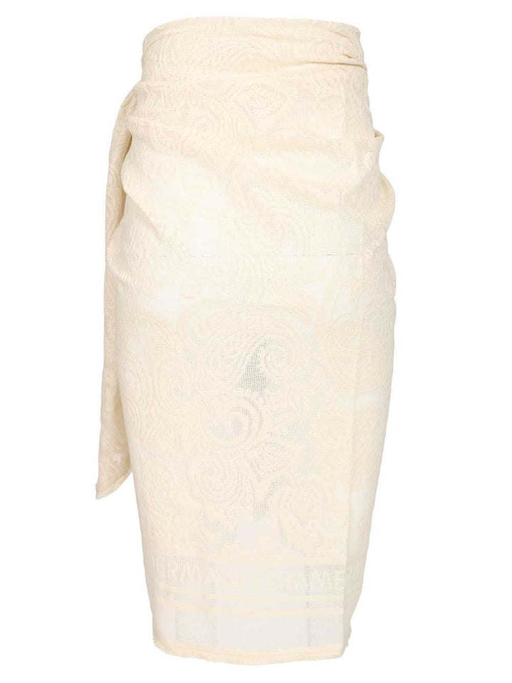 Zimmermann Ivory Cotton Sarong Skirts - White | 6f6b5a037826d252c93a790ecfb78a8b454b5cc8