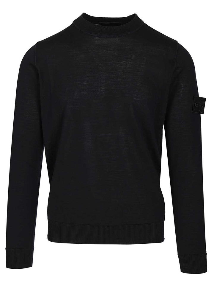 Stone Island Crew Neck Sweater Knitwear - Blue | fbc585694773cdc997836c6ca4a58de9b2238619