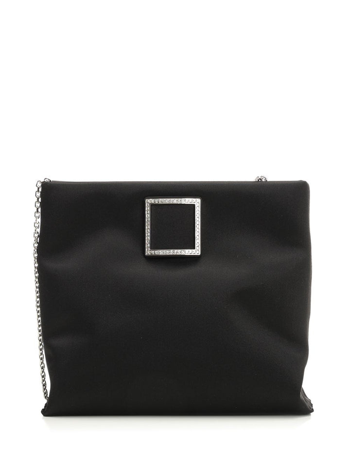 Roger Vivier Satin Trompette Bag Handbags - Black | 7e28e405685ebdd5f6835a617a449fa9c2ff4eef