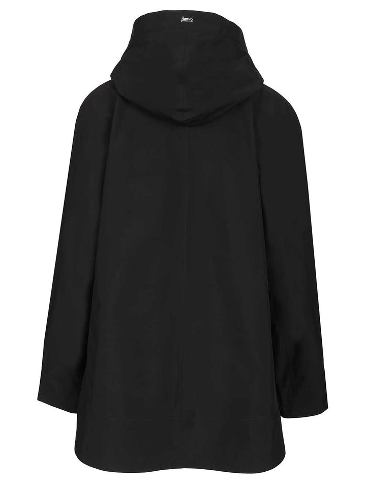 Herno A-Shape With 2-Layer Windstopper Hood Jackets - Black | 77970668e1dea840df466d7e0fab1f2ae1adaedc