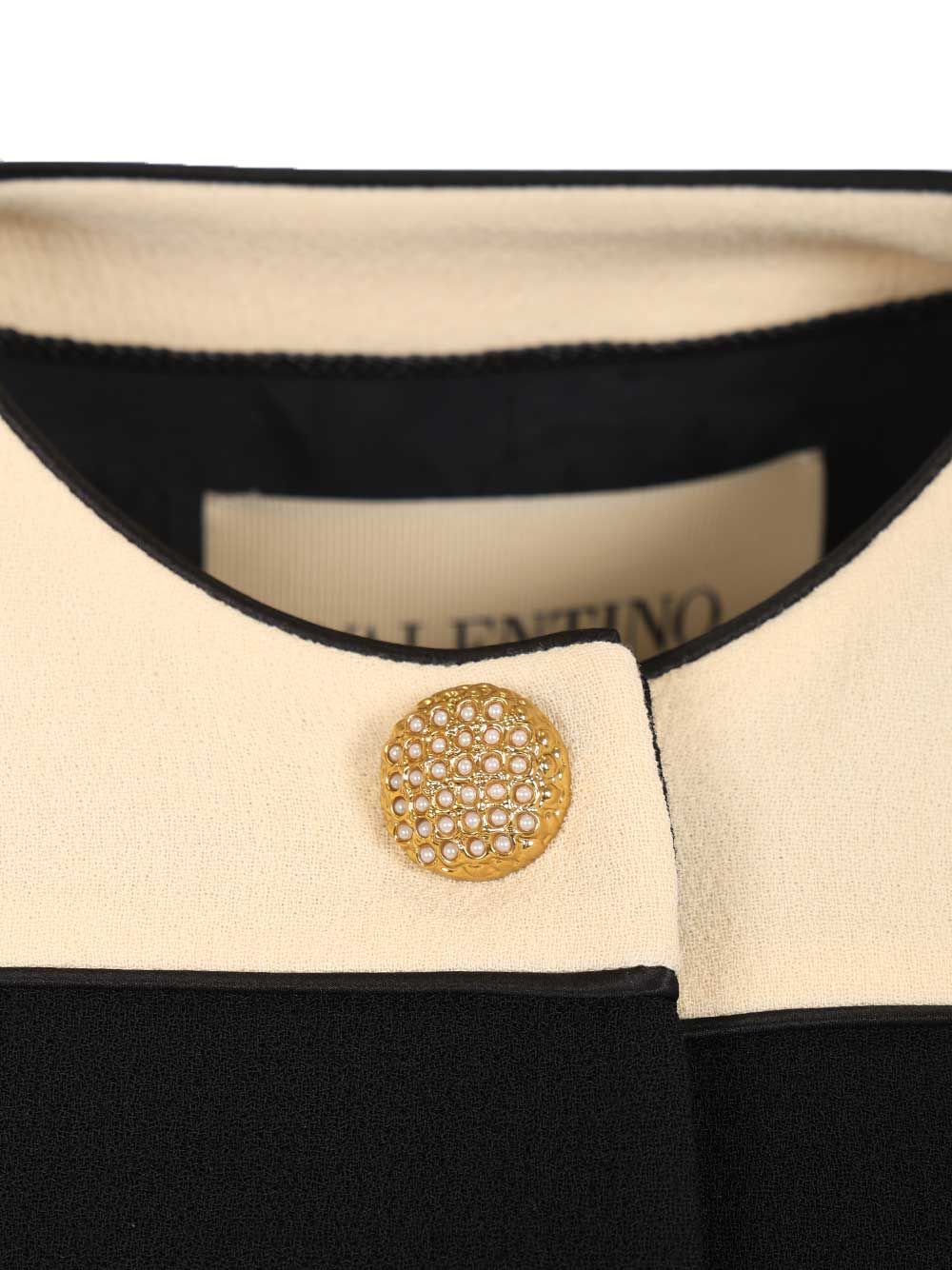 Valentino Garavani Two-Tone Wool Jacket Knitwear - Black | 0195594752cda7f711b249dc739d19f1b600d215