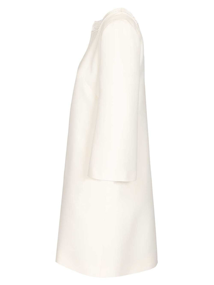 Valentino Garavani Short Crepe Couture Dress Dresses - White | db2d30f488da46ea5c4f4832c94844bd9b3b07ca
