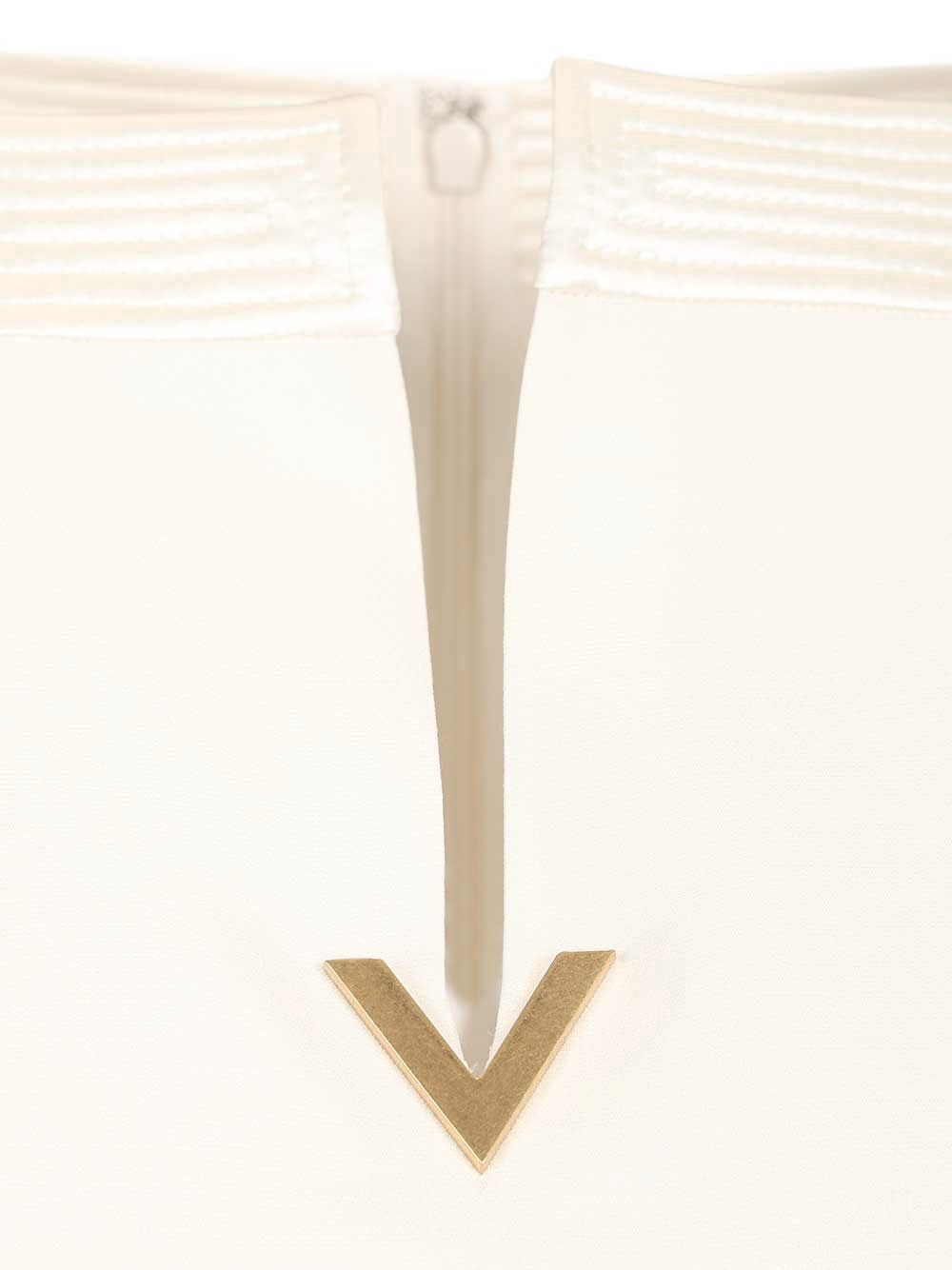 Valentino Garavani Short Crepe Couture Dress Dresses - White | f811865ab5f6c9b9a1f060bb1086505f565d7f91