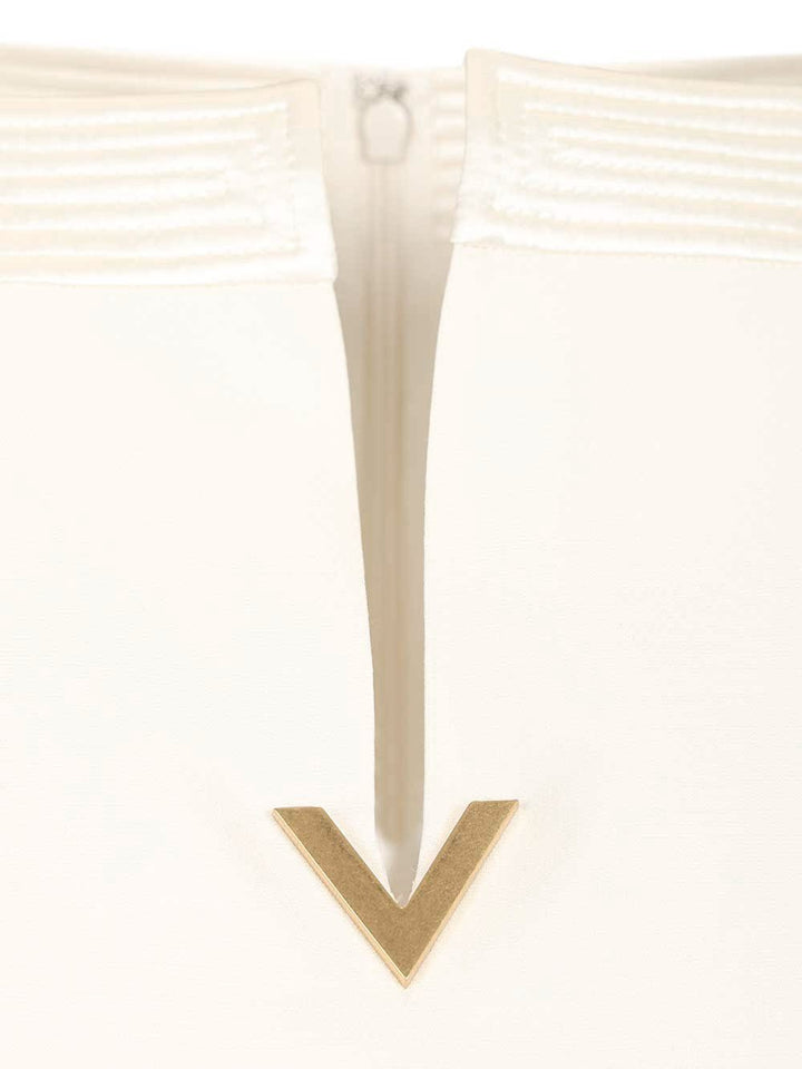 Valentino Garavani Short Crepe Couture Dress Dresses - White | f811865ab5f6c9b9a1f060bb1086505f565d7f91