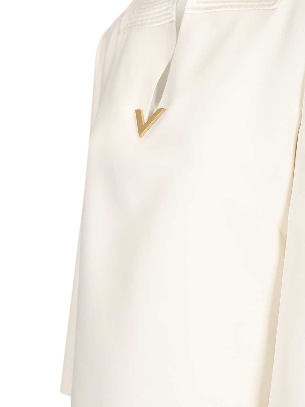 Valentino Garavani Short Crepe Couture Dress Dresses - White | 3def4fa728e9e9398e6a0072b6736399fef99e44