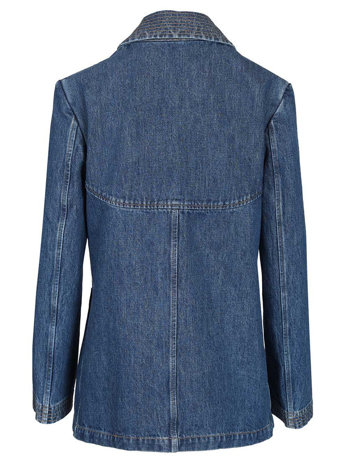 Valentino Garavani Denim Jacket Jackets - Blue | 8eebf3b4a6f9571b5e6f82249bb897595d274545
