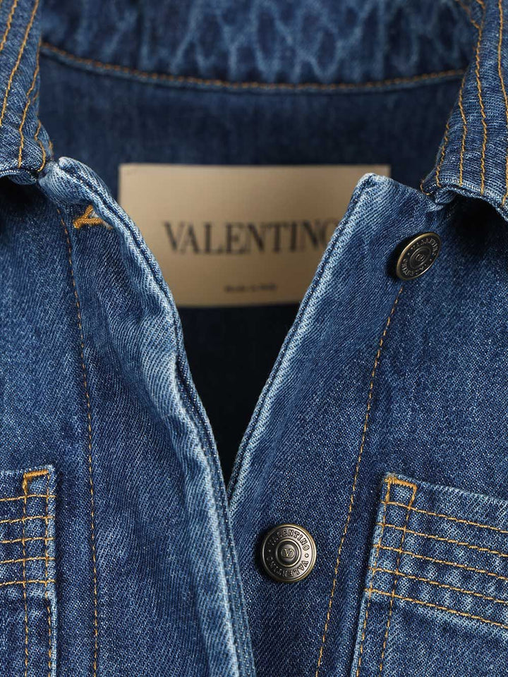 Valentino Garavani Denim Jacket Jackets - Blue | c1577ac1b813b3ef321aadebee057a1bc07610c5