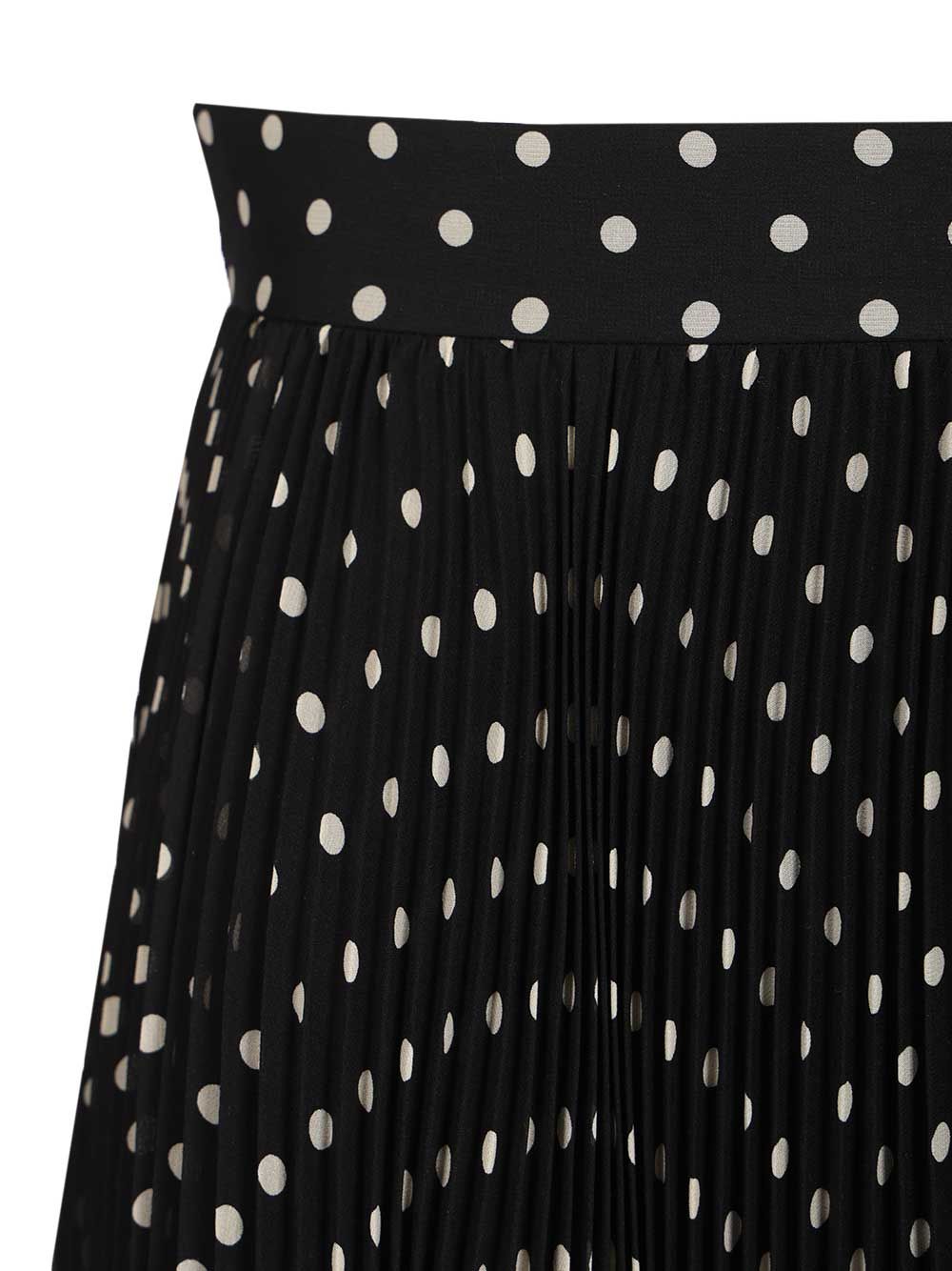 Valentino Garavani Silk Polka Dot Skirt Skirts - Black | 921f58d53a659dfd52106f4a9baf382070d4699e
