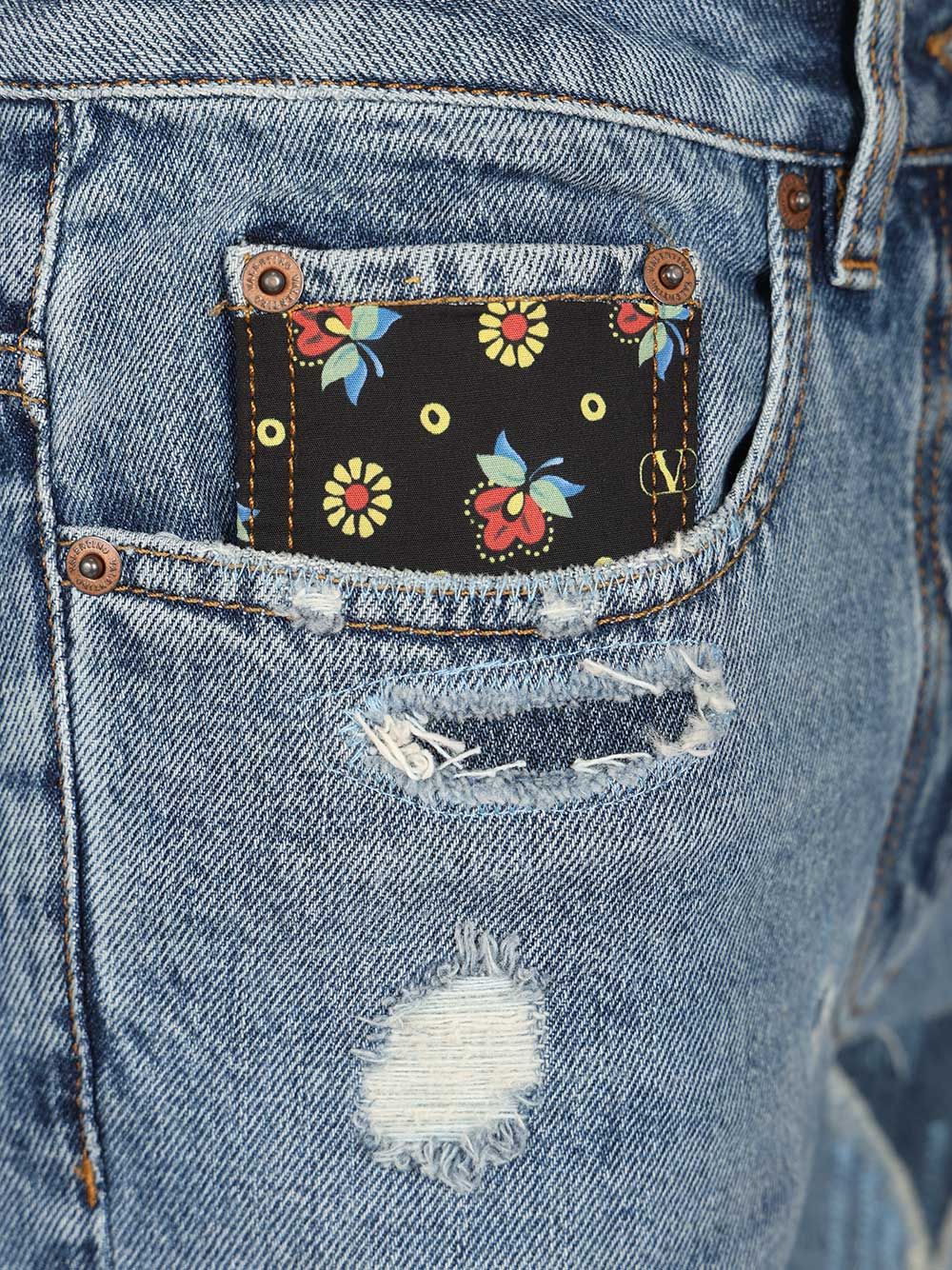Valentino Garavani Flared Jeans - Blue | 958d63e0c7b46f54d63ea8b3dbf81eb10d689882