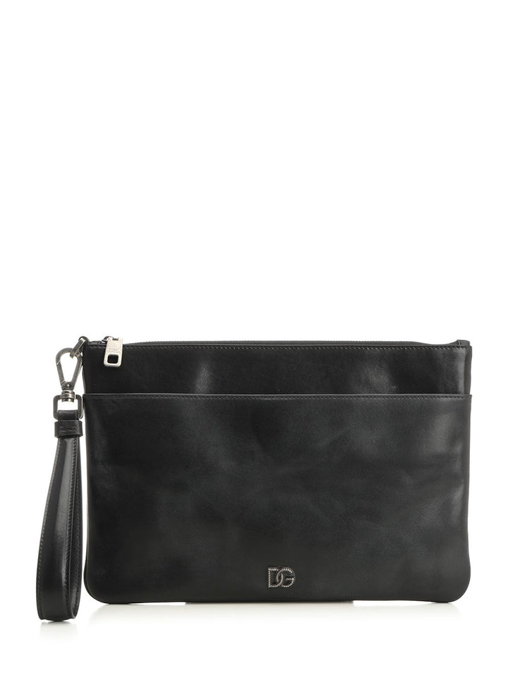 Dolce & Gabbana Tempesta Calfskin Toiletry Bag Small leather goods - Black | a6bbf21b7dff377c4bb40de76c9789b597d660e9