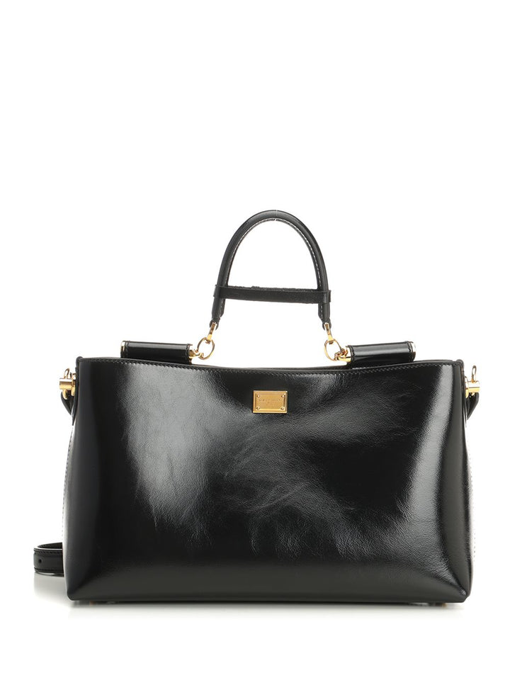Dolce & Gabbana Vittorio Leather Bag Shoulder Bags - Black | ed2d5399cb7f09afb0667082c875d8e3254a9bbb