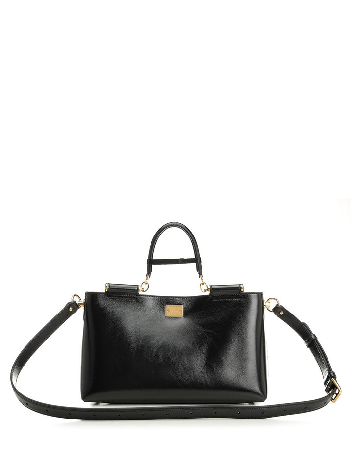 Dolce & Gabbana Vittorio Leather Bag Shoulder Bags - Black | e3fb796d34077bace4ee79f3a491a4aadd2ab74d