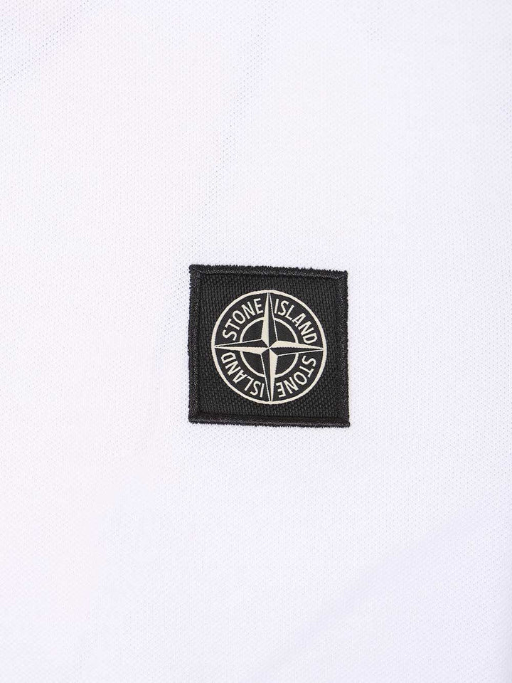 Stone Island Organic Cotton Polo shirt - White | 82b923d488660736b179e8db687d12f1824d1adf
