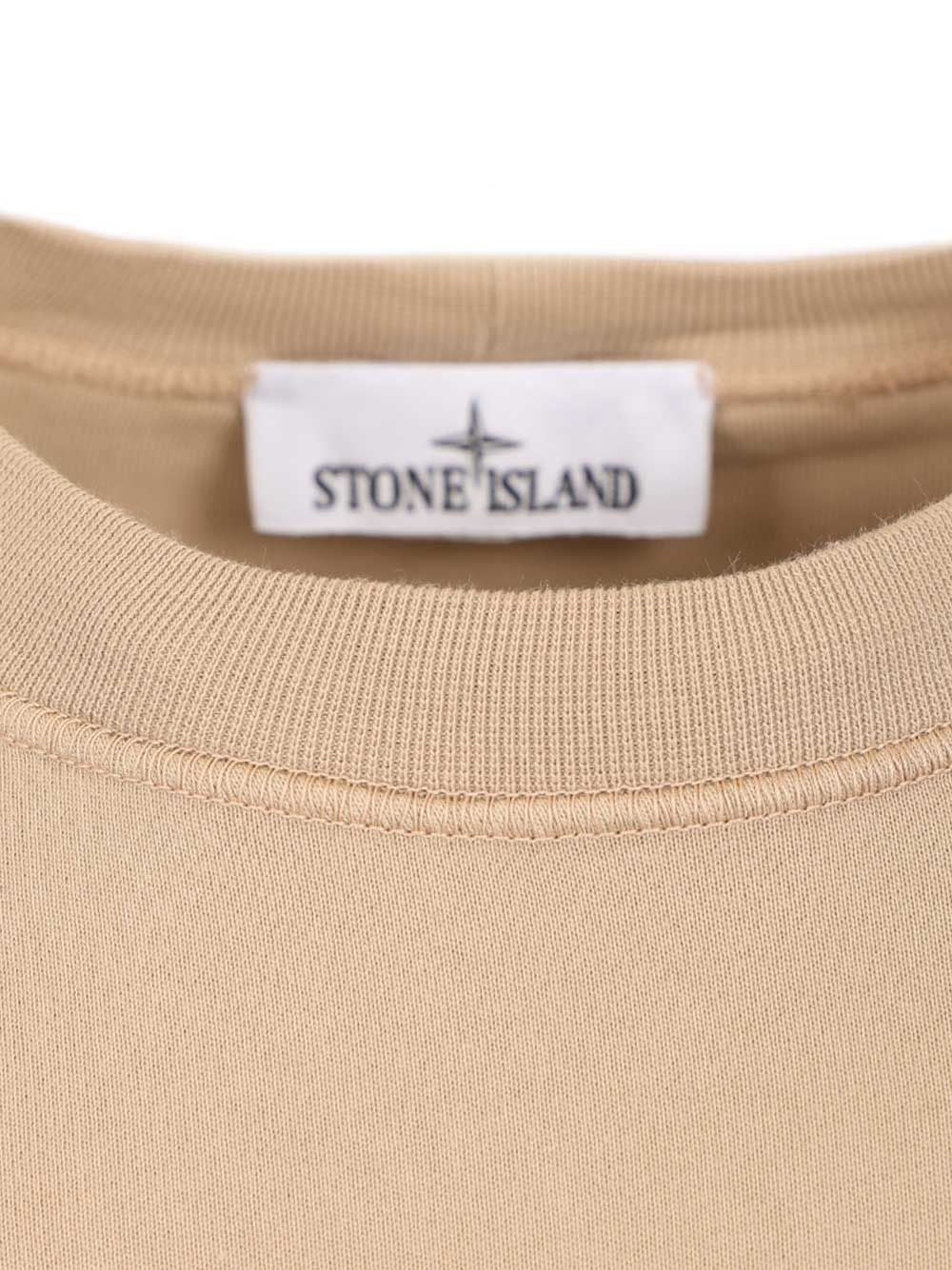 Stone Island Organic Cotton Sweatshirt Sweatshirts - Beige | 527f66830125e065e92e71e8e2a9ffff57f1791c