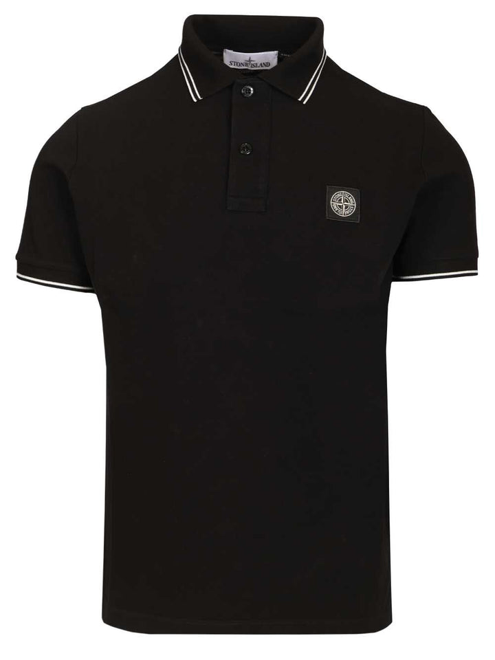 Stone Island Organic Cotton Polo shirt - Black | b4a24307121fc3a1e15460877ff4581d30bb1314