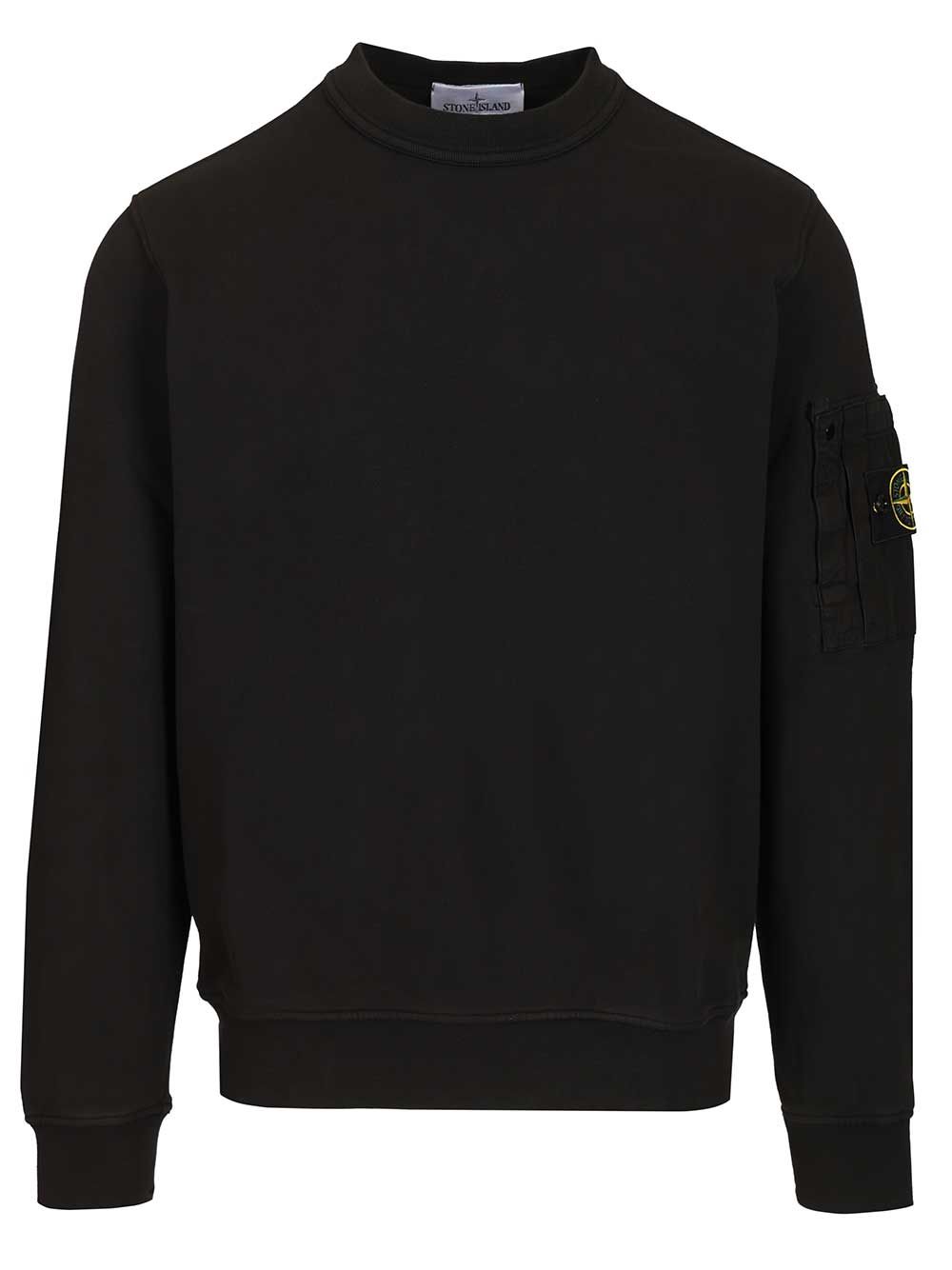 Stone Island Crewneck Sweatshirt Sweatshirts - Black | 1792b182333b4d11499872626bb97579caeea461