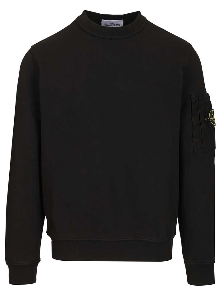 Stone Island Crewneck Sweatshirt Sweatshirts - Black | 1792b182333b4d11499872626bb97579caeea461