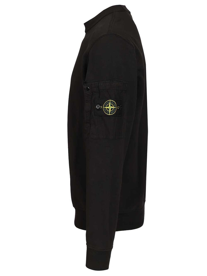 Stone Island Crewneck Sweatshirt Sweatshirts - Black | e3c21cbe5cab9b1d9e8c3af791c8b7ba126a4ad6
