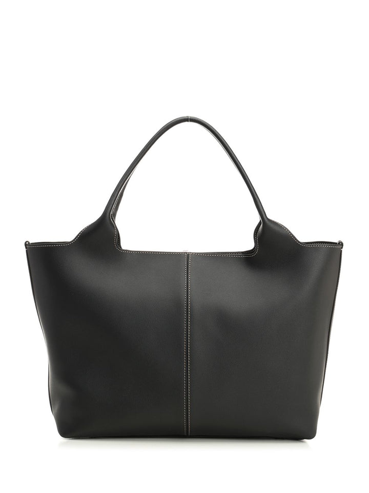 Tod'S Small Leather Shopping Bag Handbags - Black | d002a439afa303a2ff01ecba77efa8d96e8d3873