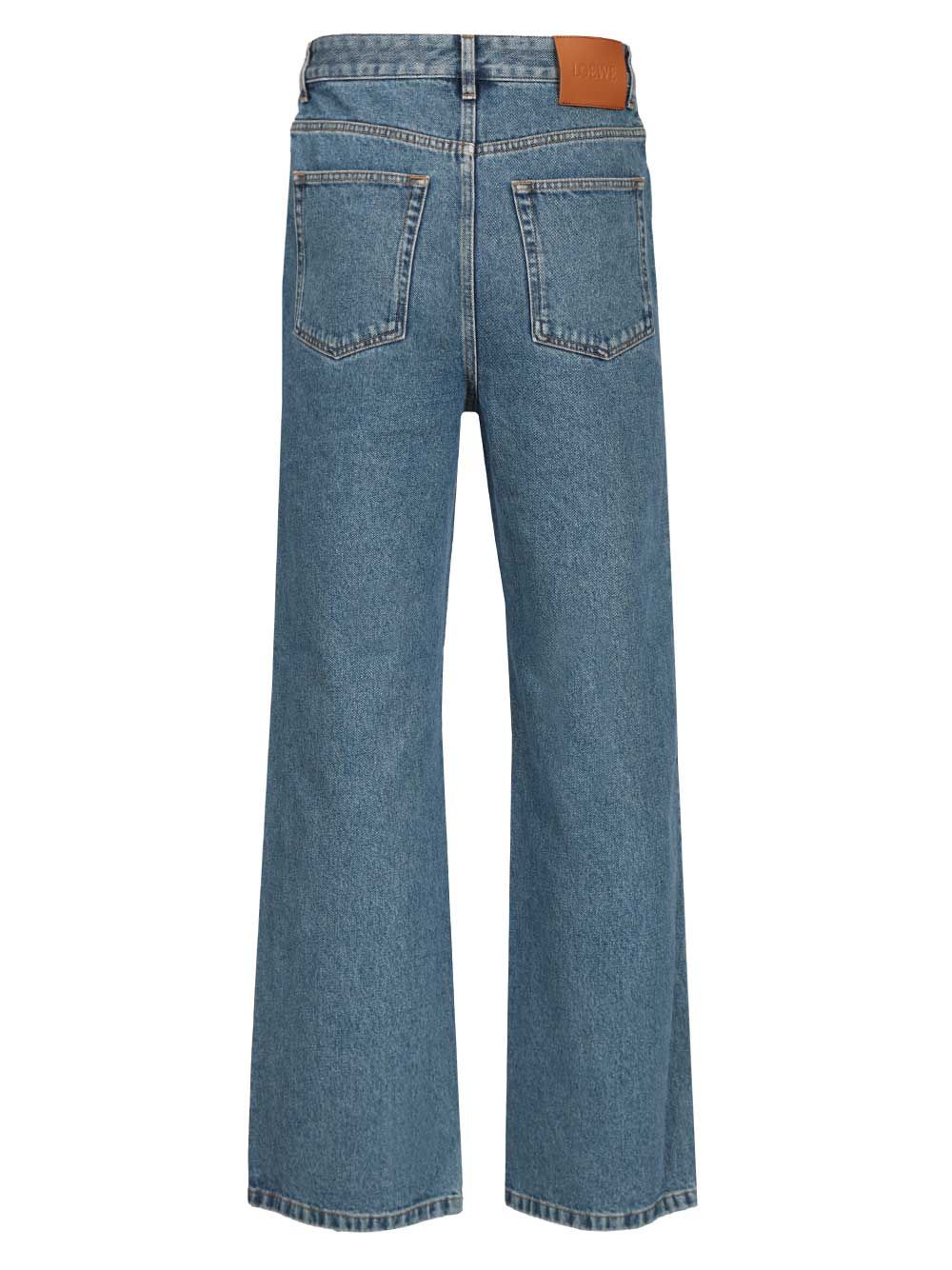 Loewe Anagram Baggy Jeans - Blue | 7a05680987ce17a502904f59b04cfd716354e2a1