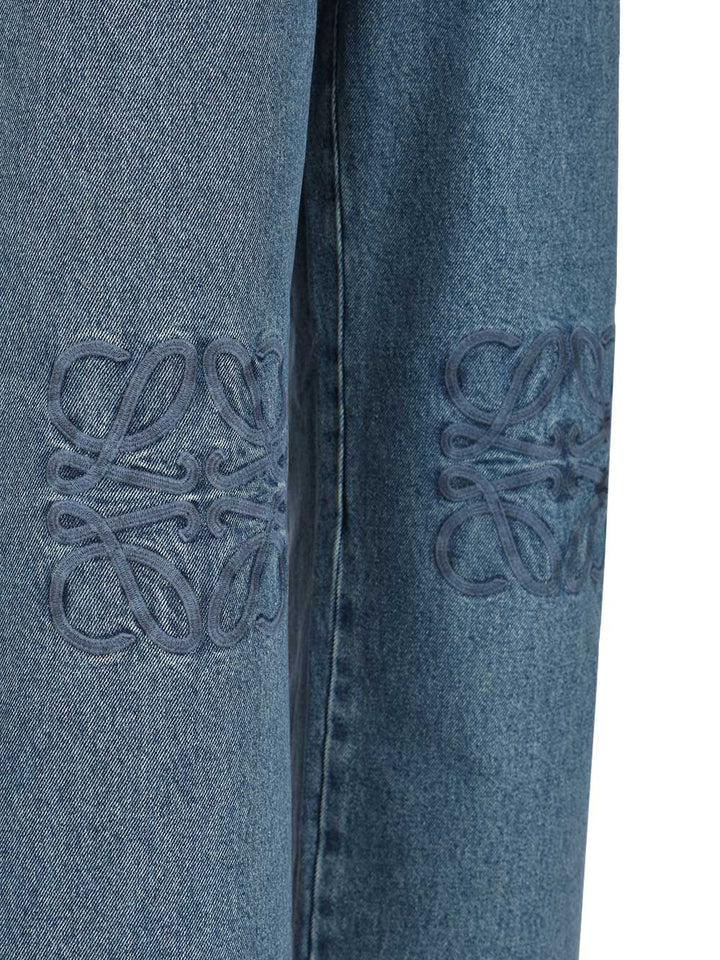 Loewe Anagram Baggy Jeans - Blue | cbf3a74b994c070bd5592656193a14ce5925cf65