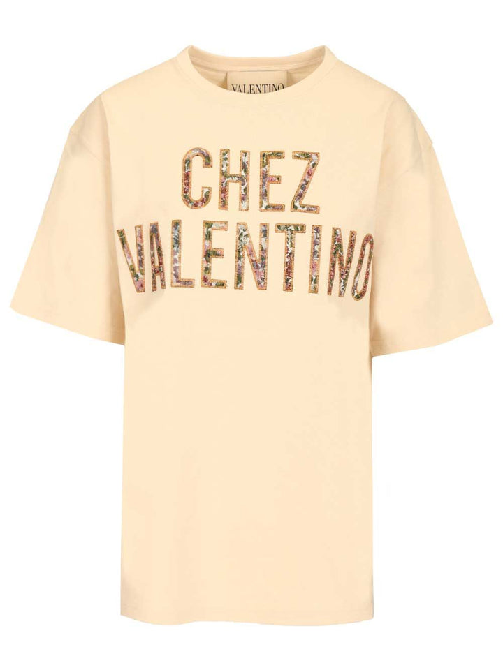 Valentino Garavani Embroidered Cotton T-Shirt - Rose | dbb2aab792309029b4df0123fc0550327264abe2
