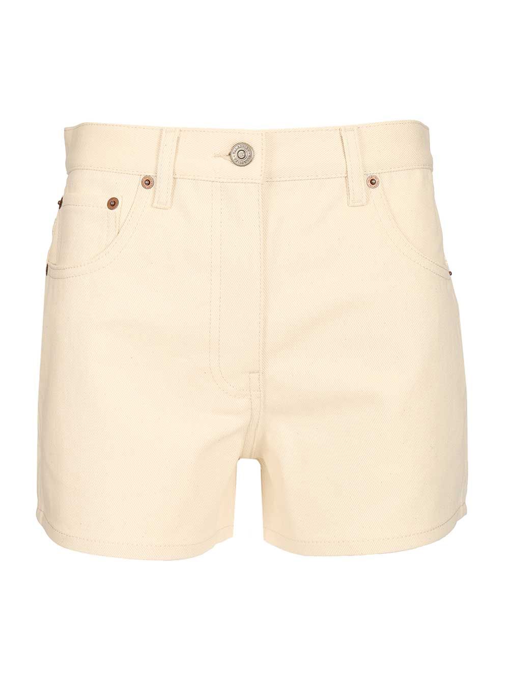 Valentino Garavani Denim Shorts Trousers - White | 3d003dc12f5ca8692e09e1feb1f384299ce66f35
