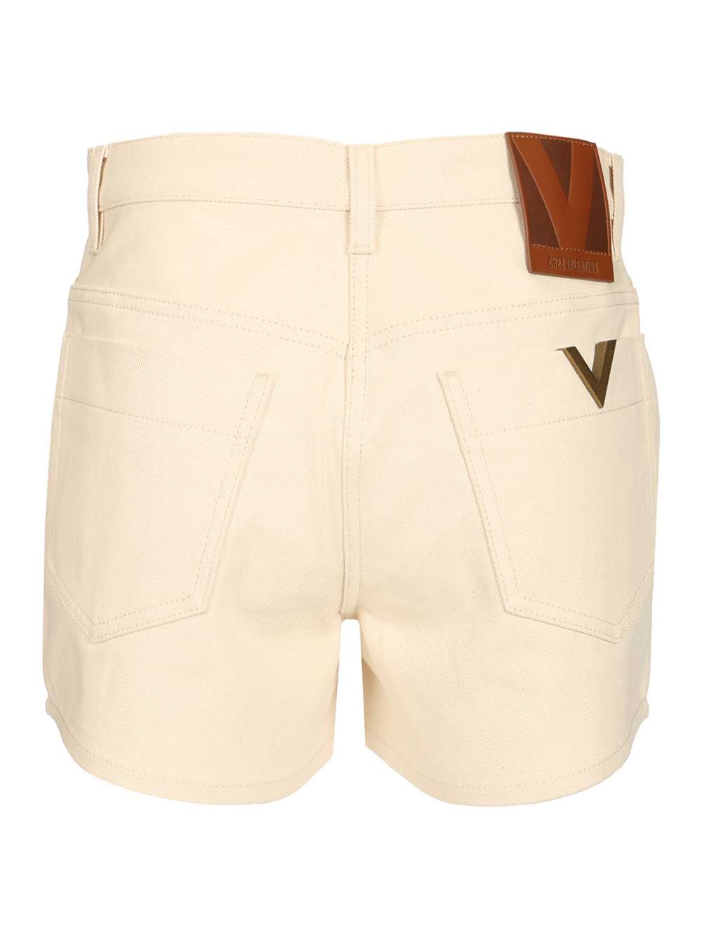 Valentino Garavani Denim Shorts Trousers - White | 2315736c714631d2a17acb0e86e57a052ba253be