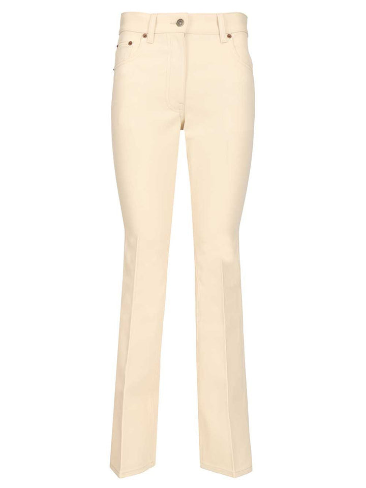 Valentino Garavani Ivory Denim Trousers Jeans - White | 39e93384a3248908d9d5a30ddecb0e378d095bfa