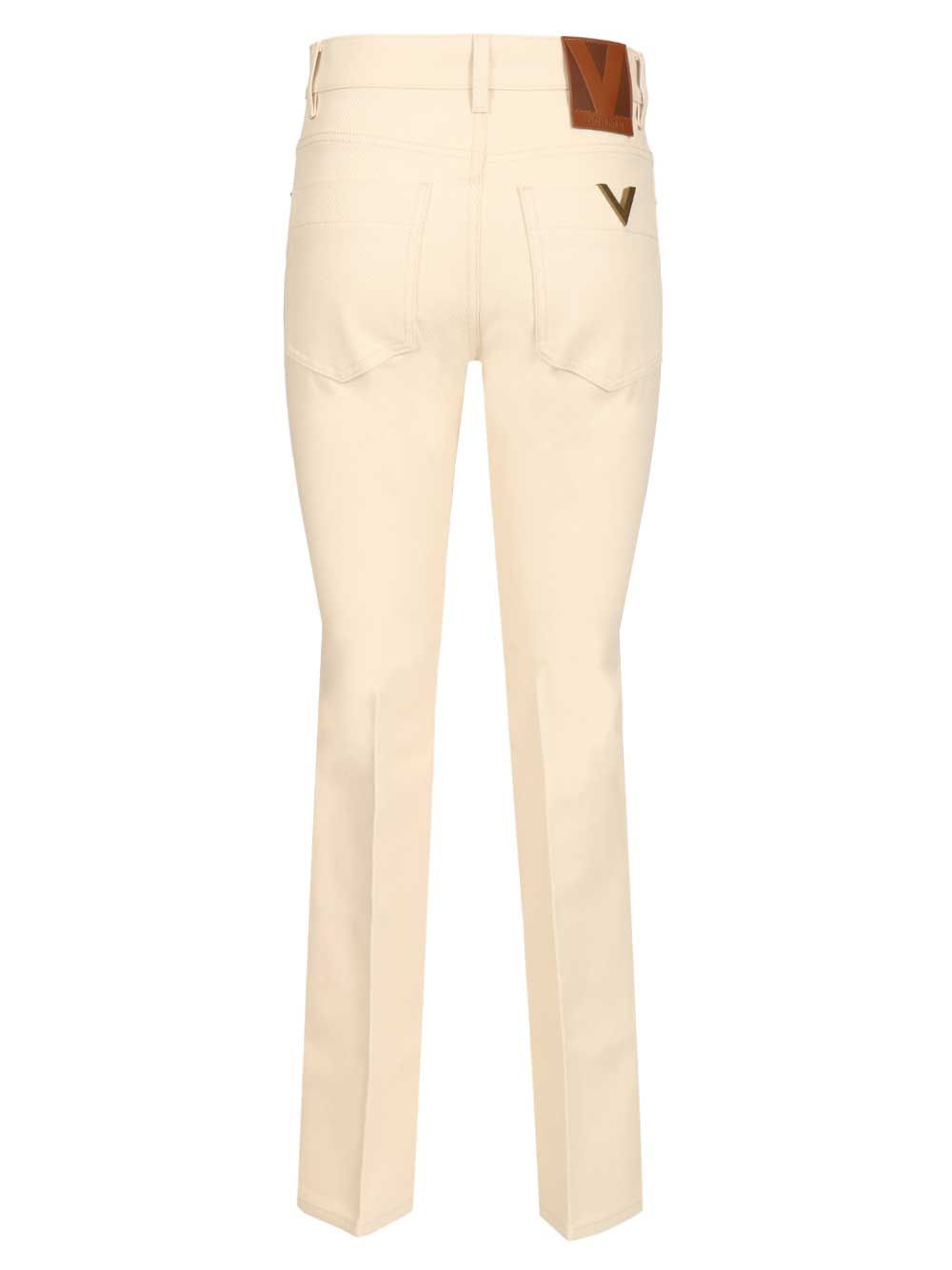 Valentino Garavani Ivory Denim Trousers Jeans - White | 3f2cd3181299fc08fe7a587d82ea382246ec52de