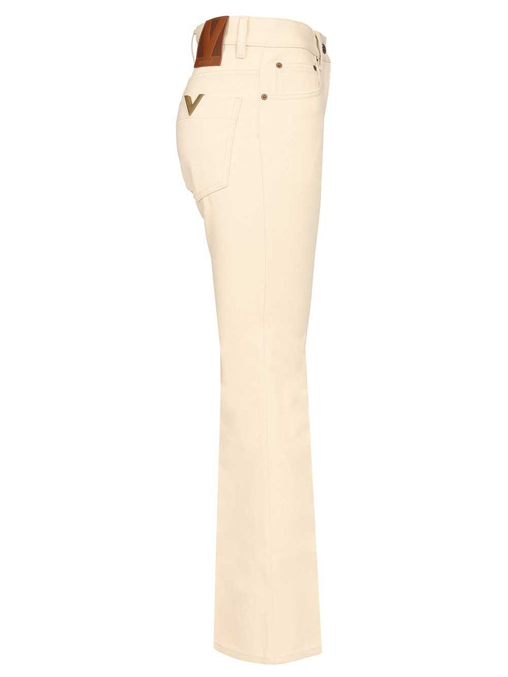 Valentino Garavani Ivory Denim Trousers Jeans - White | fa39c38186c983b3584a647d2dfc11bf2c10b035