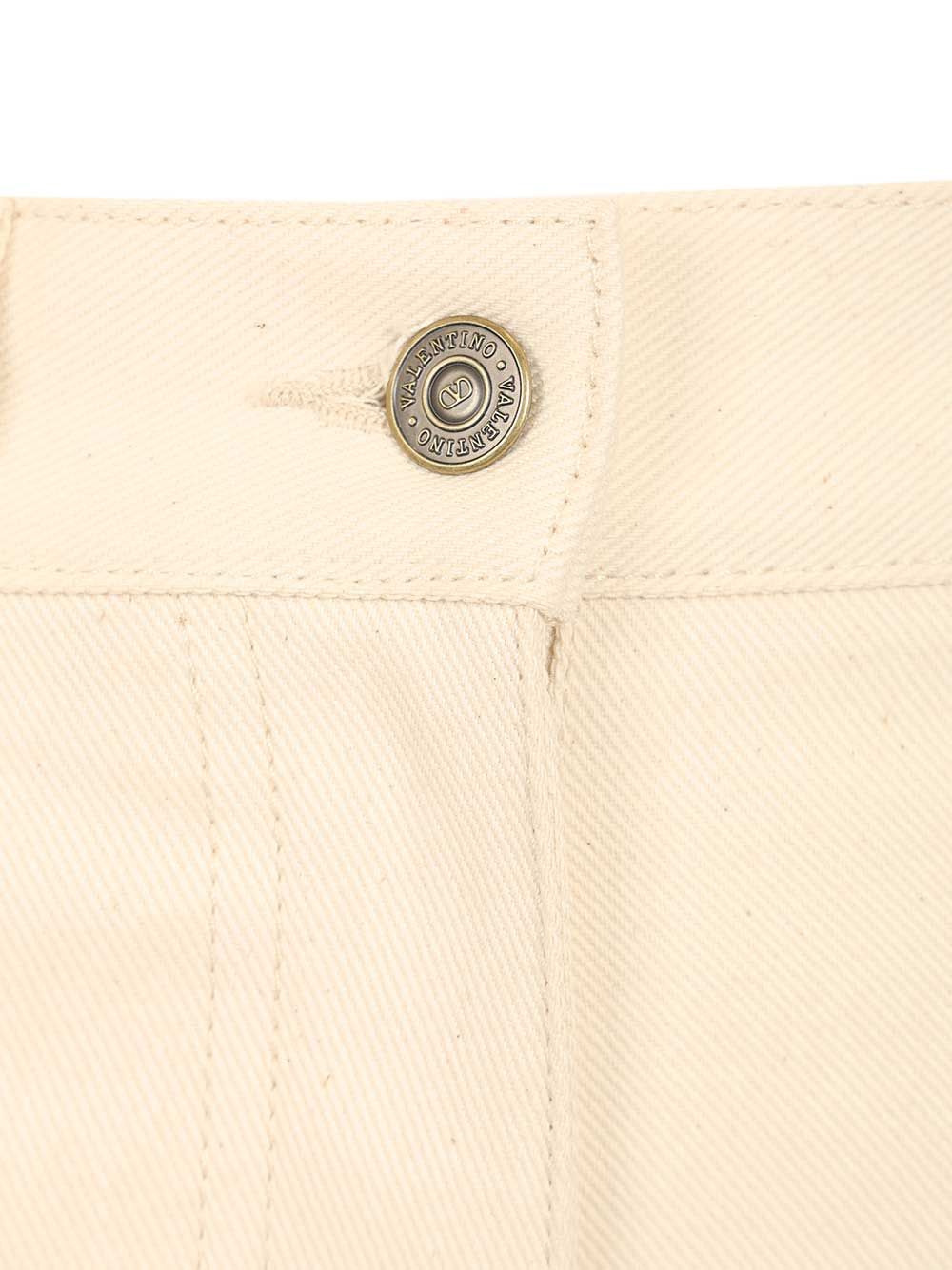 Valentino Garavani Ivory Denim Trousers Jeans - White | 5ec9c2056d828c34850c90b399e003c275e470b8