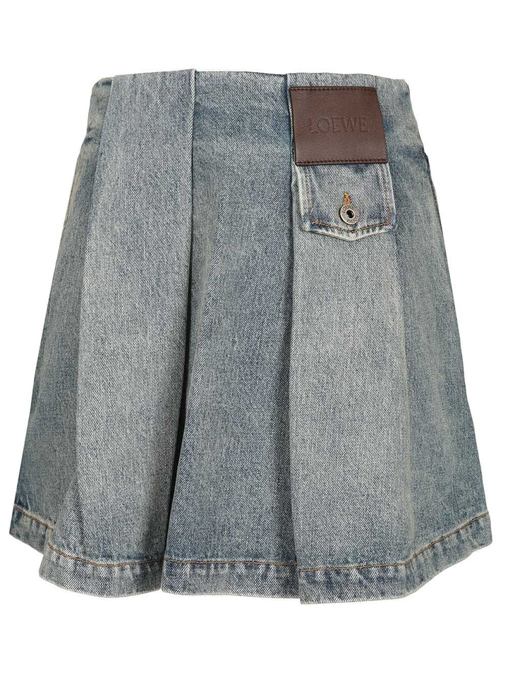 Loewe Washed Denim Mini Skirt Skirts - Blue | fc038e01996aedd65f9279c4d13f810eb041337b