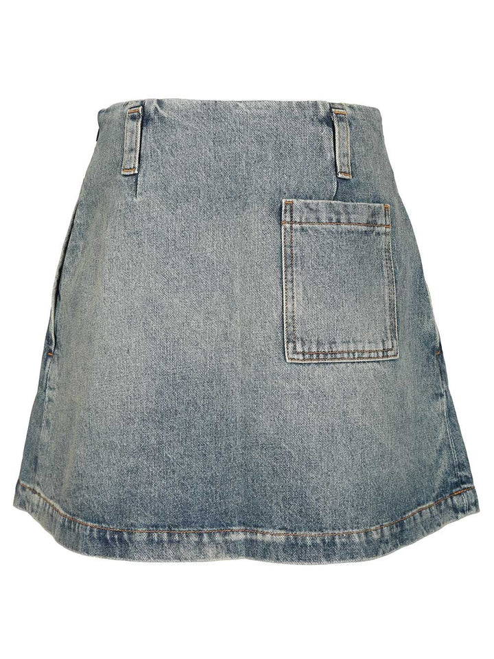 Loewe Washed Denim Mini Skirt Skirts - Blue | ac3d561f031895a41cac6aa8799d75b7f7eaa51b