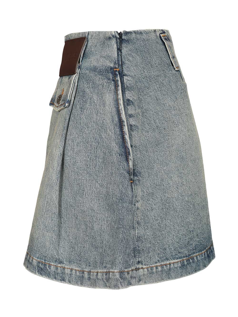 Loewe Washed Denim Mini Skirt Skirts - Blue | b9e42e435402e54abedfe3a0f56cca1609d0b1e2