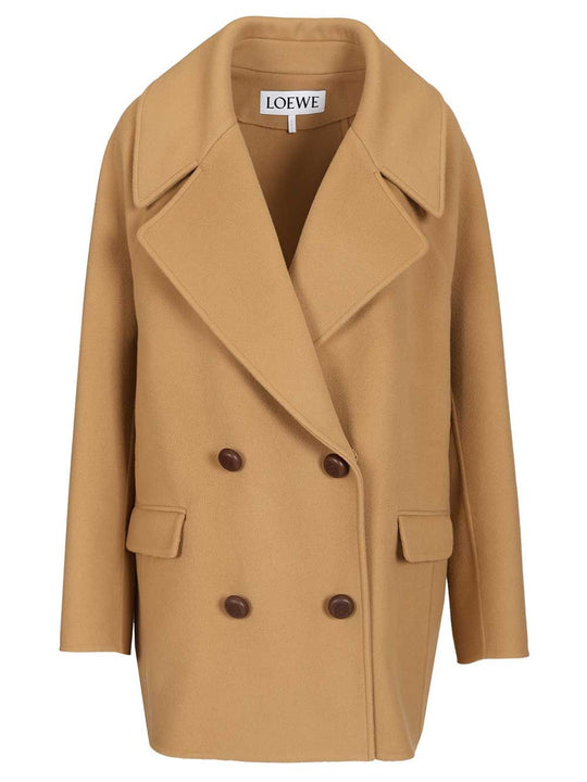 Short Wool Coat Coats Beige