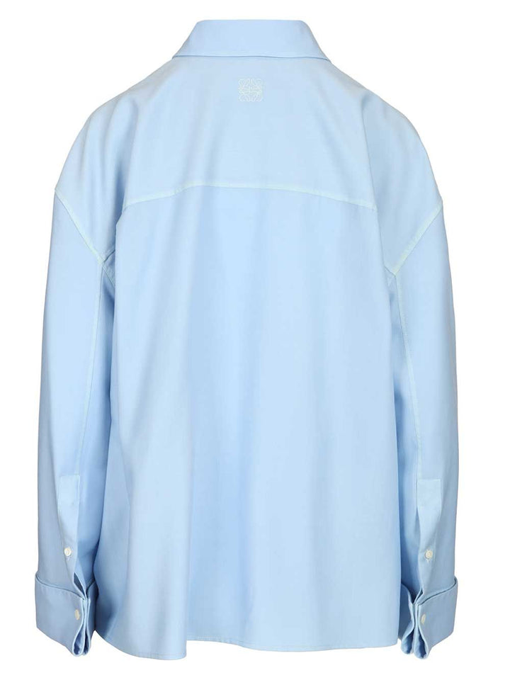 Loewe Wool And Silk Shirt Shirts - Light blue | 981bacbb76fe5b2f0d165fc22a9b3f9ff938cd0c