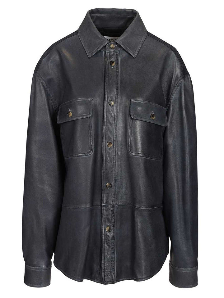 Loewe Lambskin Shirt Jacket Jackets - Blue | 2f76187b0a618c8464044658ae3f4b1c8287579f
