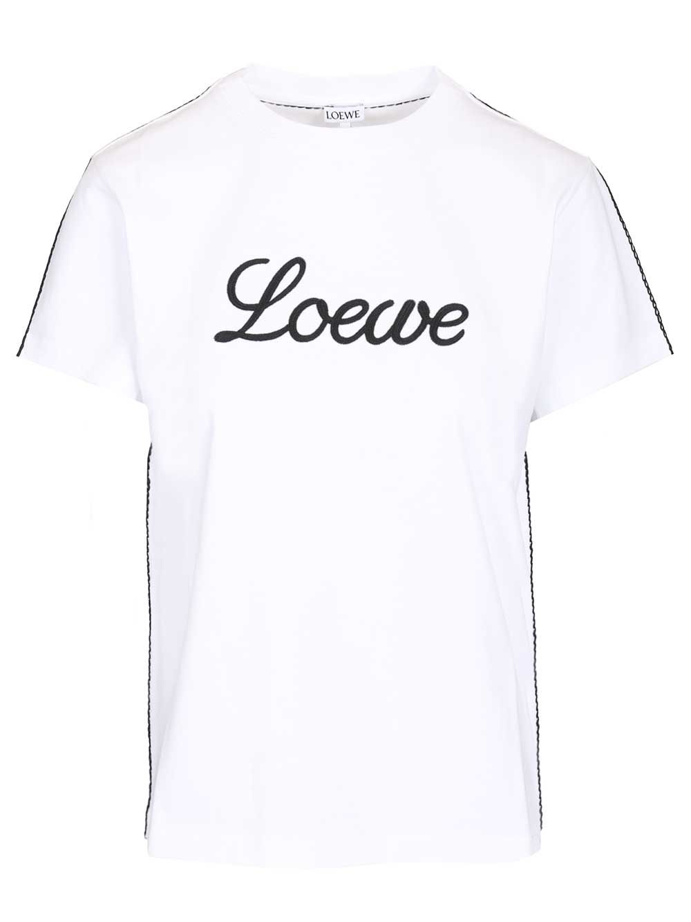 Loewe Relaxed Fit Cotton T-Shirt - White | 46515fdeb6903b09d2272b5e60af91866acb4bb3