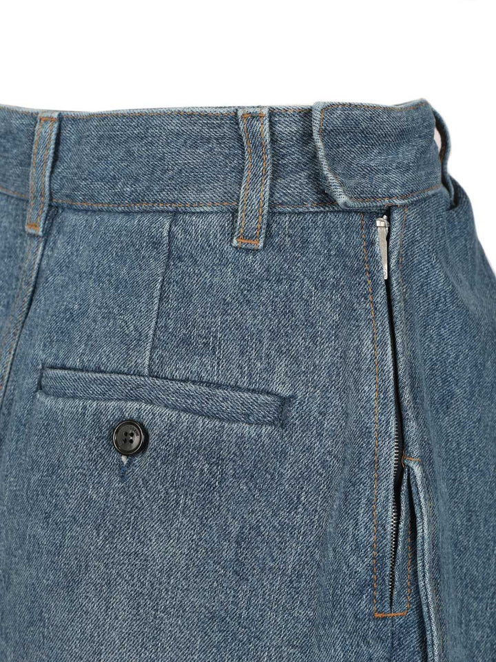 Loewe Draped Denim Jeans Trousers - Blue | 77f0c6e44e4c5708bfb36a61cd7bb09f1a7fbfe6