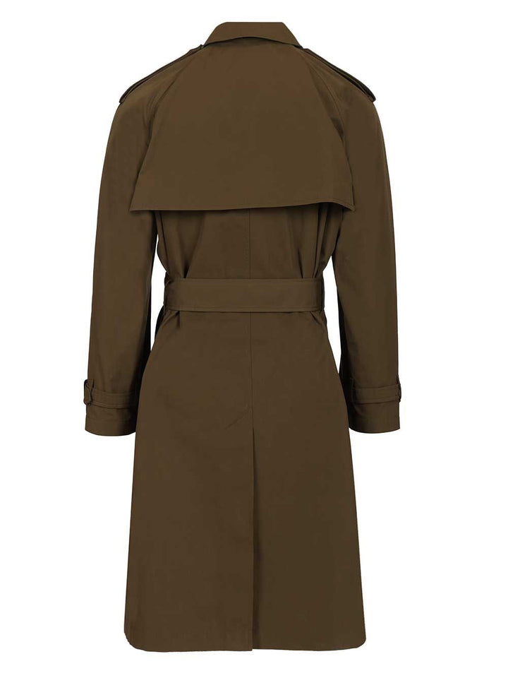 Burberry Long And Light Cotton Trench Coat Coats - Green | e59d2bc1d4de65b0620d66d01574a9d622781a6a