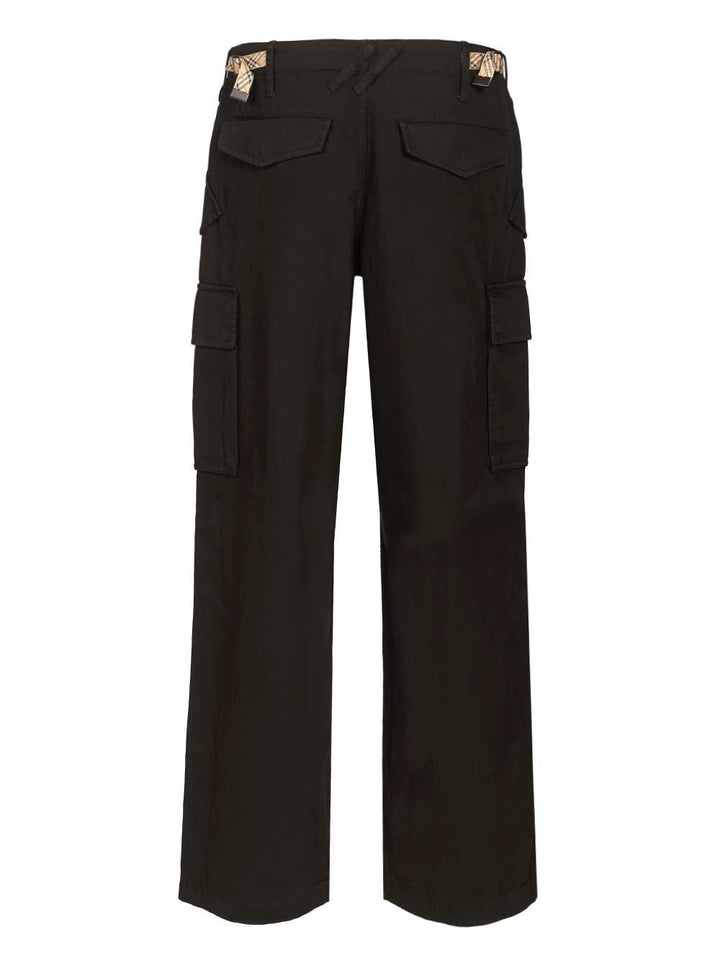 Burberry Cargo  Crafted From Cotton Twill Trousers - Black | a533b01f5c166d09b61fea706285aa9ba48bf978