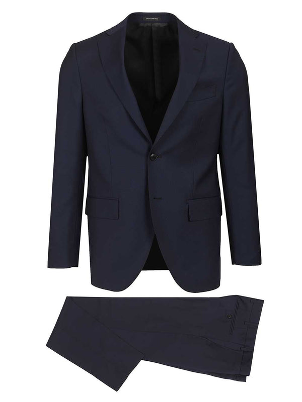 Single-Breasted Suit Dresses Blue