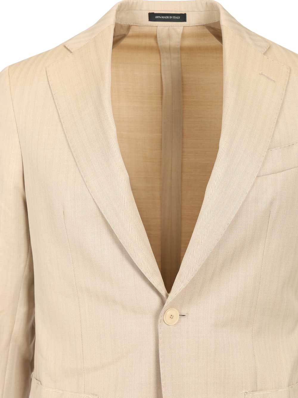 Al Duca D'Aosta Herringbone Wool Suit Dresses - Beige | 440473676e4dd95c086a882785574a915d2e28b1