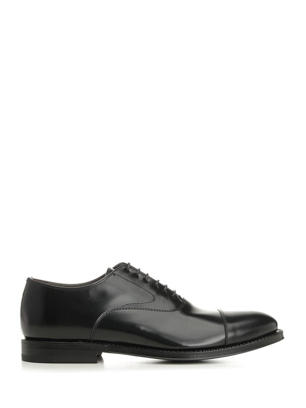 Oxford Shoe With Brushed Leather Loafers Black