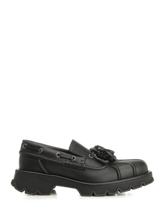 Derby Bobby In Calfskin Scarpe Basse Black